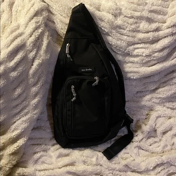 Vera Bradley Black Sling Backpack - Picture 1 of 9